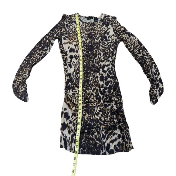 Y2K Victoria’s Secret Moda International Medium Brown animal print Sweater Dress - Picture 5 of 5